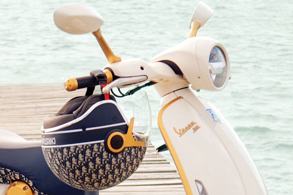 Your First Look at the Dior Vespa Scooter Collaboration